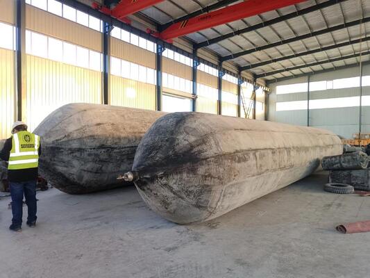 Kalite ISO 14409 Certified Pneumatic Rubber Fender - Natural Rubber Marine Airbag with 80kpa Working Pressure Fabrika