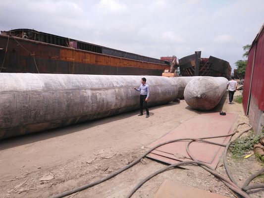 Kalite ISO 14409:2011 Sertifikalı, Denizcilik Uygulamaları için 6 ila 10 Yıl Ömrü Olan 1800mm Çaplı Gemi İndirme Hava Yastıkları Fabrika