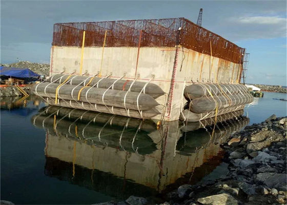 Kalite Özel boyutlarda gemilerin fırlatılması için 4-12 katmanlı yapı ve doğal kauçuk malzemesi ile ağır görevli deniz kauçuk hava yastığı Fabrika