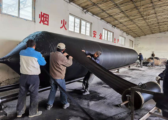 Kalite ISO 14409:2011 Deniz uygulamaları için 6-10 yıllık ömür süresi ve 0,8 m ila 3,0 m çap aralığı ile sertifikalı gemi fırlatma hava yastığı Fabrika